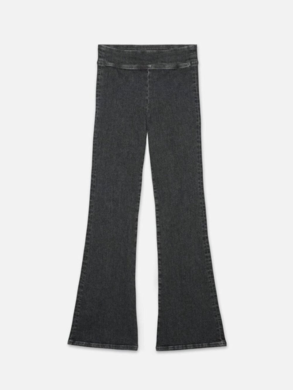 FRAME Jetset Crop Mini Boot Jeans Pull On Stretch Ankle Kick Flare Grey Size 2